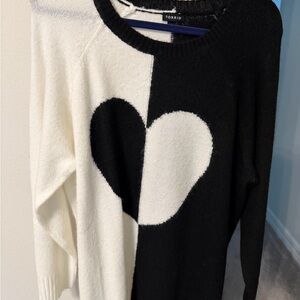 Torrid Monochrome Heart Sweater
